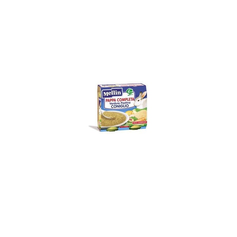 Mellin pappa completa coniglio 250 g 2 pezzi
