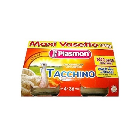 Plasmon omogeneizzato tacchino 120 g x 2 pezzi Plasmon omogeneizzato tacchino 120 g x 2 pezzi