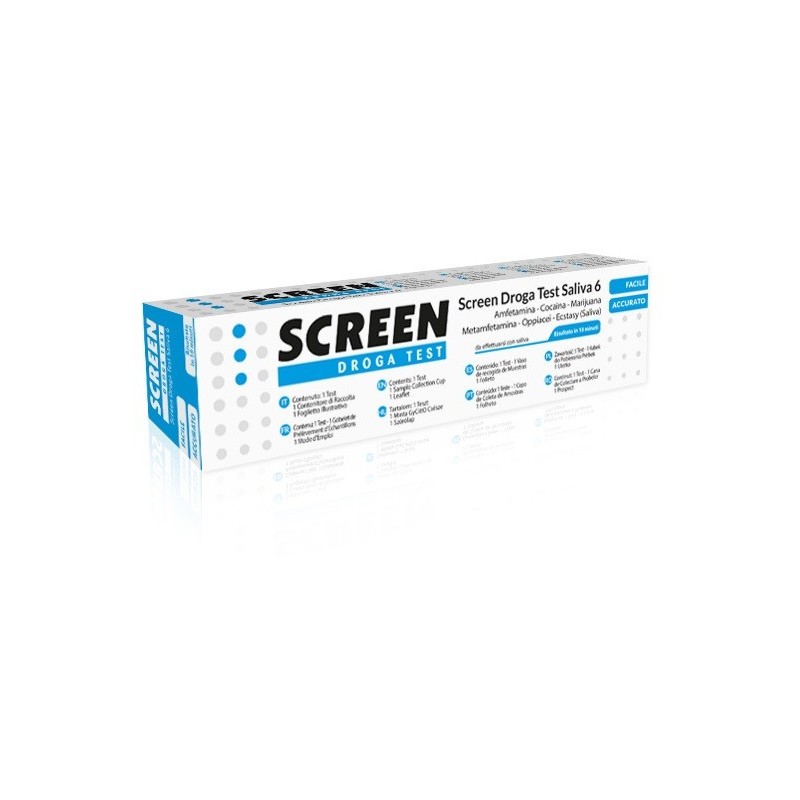 Screen droga test salivare 6 droghe test antidroga saliva