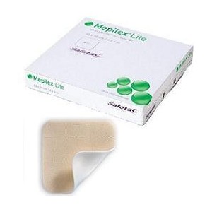 Schiuma di poliuretano assorbente sottile con strato di contatto in silicone morbido mepilex lite 15x15 5 pezzi