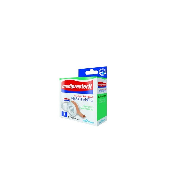 Cerotto in rocchetto medipresteril in tela resistente m5x1,25cm