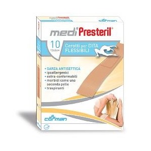 Cerotto per dita medipresteril flessibile 12x2cm 10 pezzi
