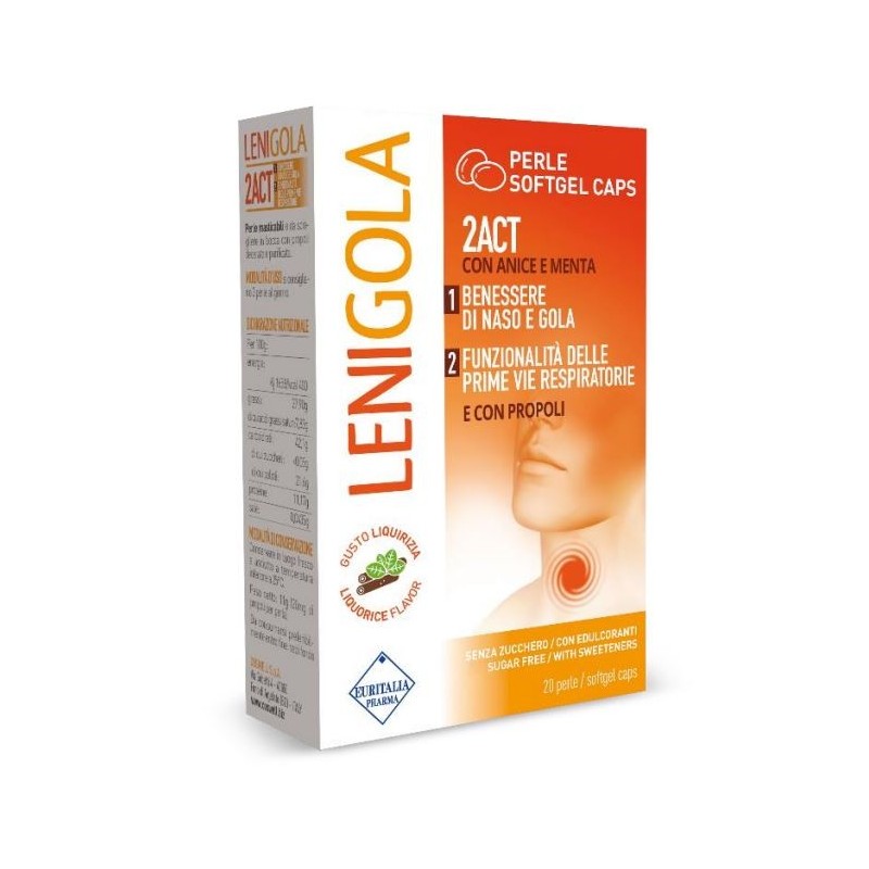 Lenigola 20 perle softgel caps liquirizia