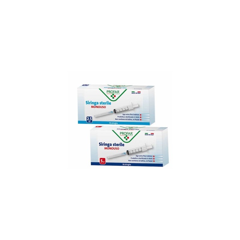 Siringa monouso 5 ml profar Siringa monouso 5 ml profar