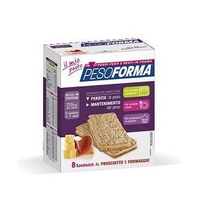 Pesoforma sandwich prosciutto/formaggio 4 pasti 8 pezzi x 25g