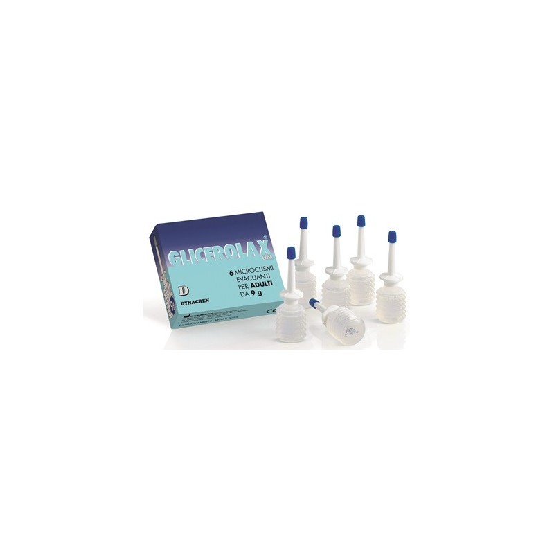 Glicerolax adulti microclismi evacuanti 6 pezzi x 9 g contiene amido di riso