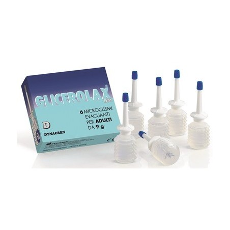 Glicerolax adulti microclismi evacuanti 6 pezzi x 9 g contiene amido di riso Glicerolax adulti microclismi evacuanti 6 pezzi x 9 g contiene amido di riso