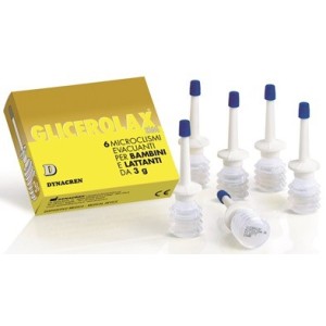 Glicerolax bambini e lattanti microclismi evacuanti 6 pezzix 3 g contiene amido di riso
