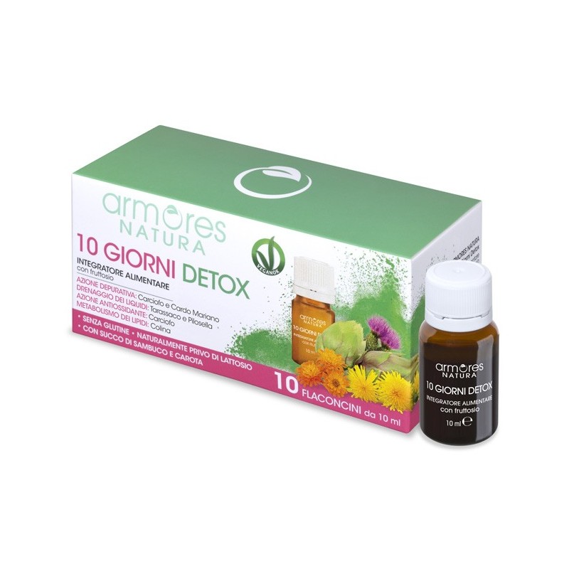 Armores natura 10 giorni detox 10 flaconcini da 10 ml Armores natura 10 giorni detox 10 flaconcini da 10 ml