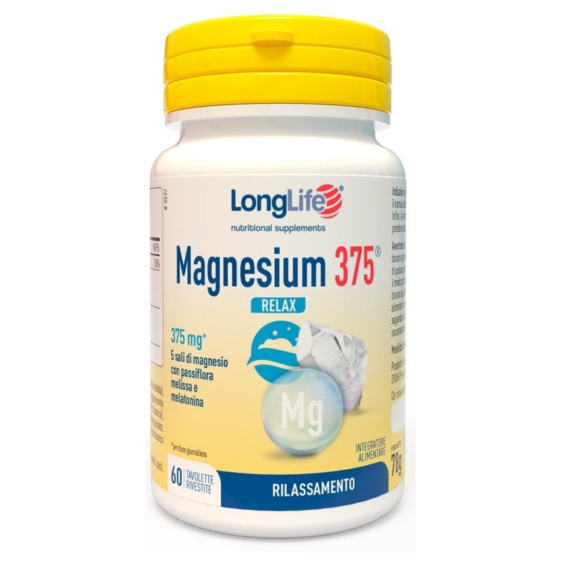 Longlife magnesium 375 relax 60 tavolette Longlife magnesium 375 relax 60 tavolette
