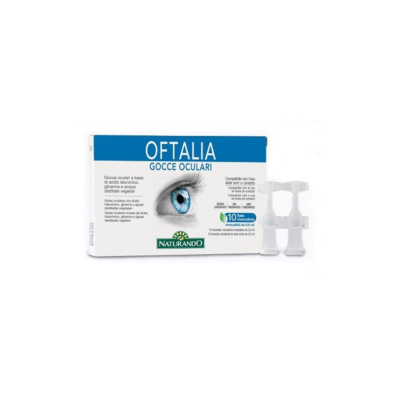 Gocce oculari monodose oftalia 2 strip da 5 fiale da 0,5 ml