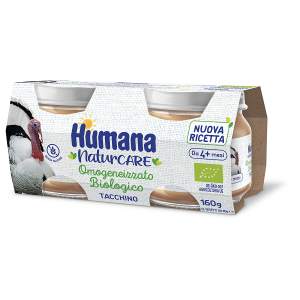 Humana omogeneizzato tacchino bio 2 vasetti da 80 g