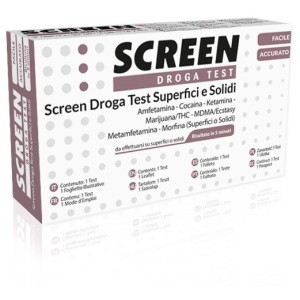 Screen droga test 7 droghe su superfici solidi o polveri test antidroga