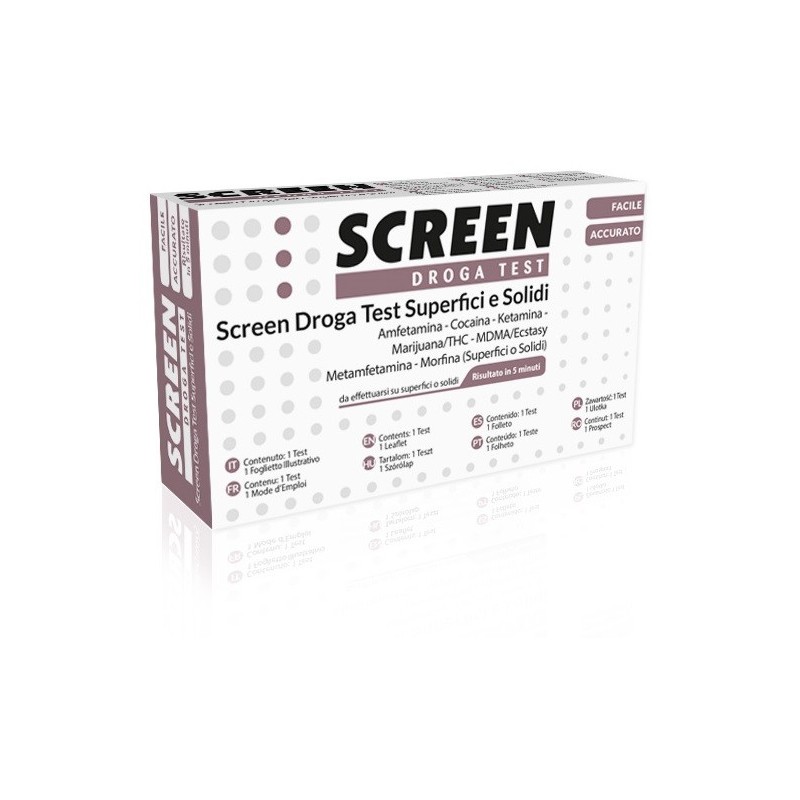 Screen droga test 7 droghe su superfici solidi o polveri test antidroga