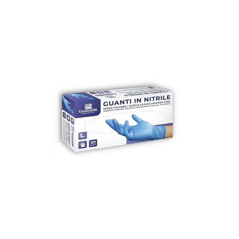 Guanti nitrile senza polvere medium 100 pezzi