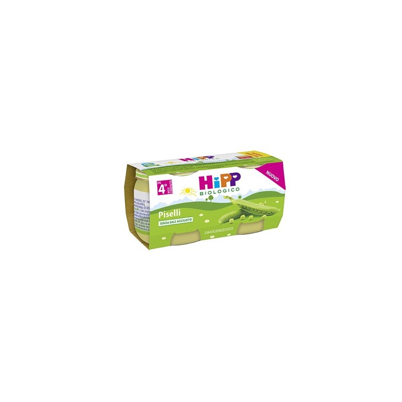 Hipp bio omogeneizzato piselli 2x80 g
