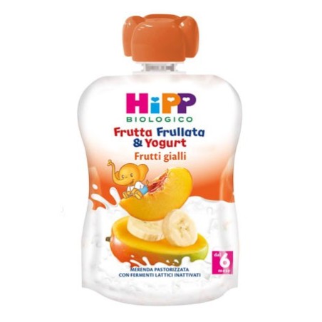 Hipp bio frutta frullata yogurt frutti gialli 90 g Hipp bio frutta frullata yogurt frutti gialli 90 g