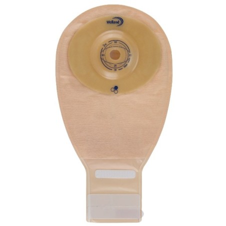 Sacca per ileostomia opaca ritagliabile welland aurum convexileo midi diametro 13-48 mm inizio convessita' 48 mm 10 pezzi