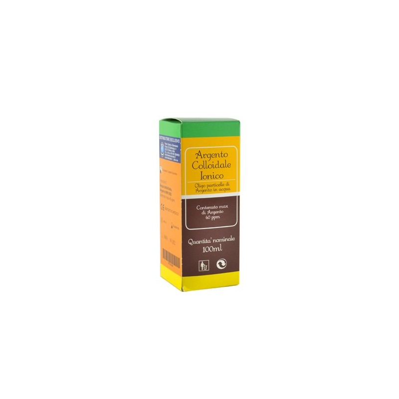 Argento colloidale ionico 40ppm certificato spray con contagocce 100 ml Argento colloidale ionico 40ppm certificato spray con contagocce 100 ml