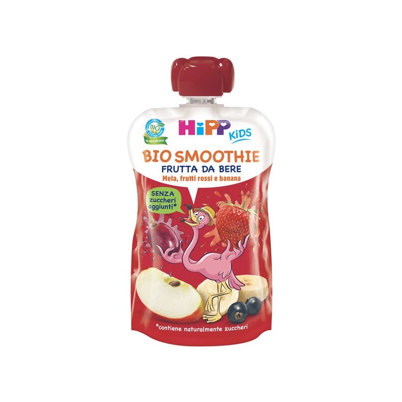 Hipp bio smoothies mela/ban/frutti rossi 120 ml