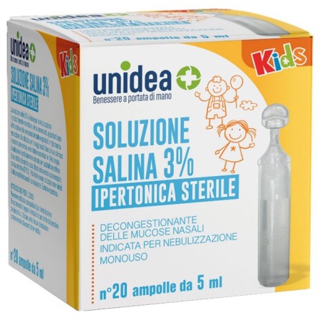 Unidea soluzione salina ipertonica 3% 20 ampolle 5 ml