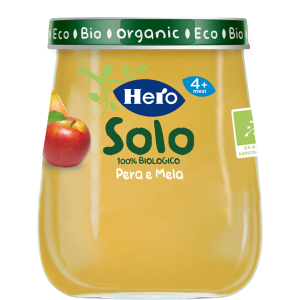 Hero solo omogeneizzato pera mela 100% bio 120 g
