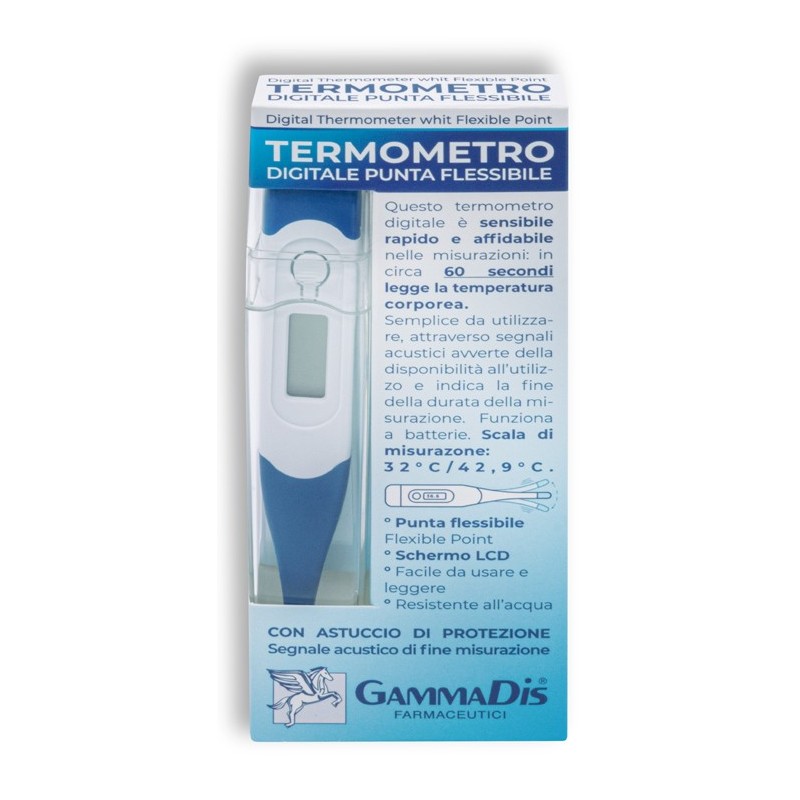 Termometro digitale punta flessibile con custodia protettiva
