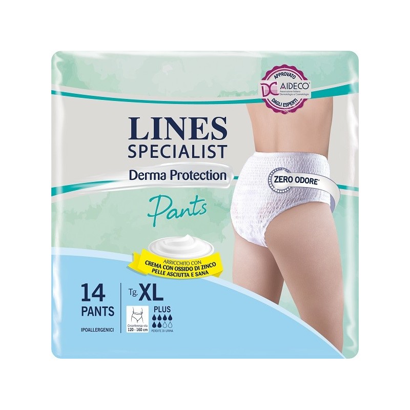 Pannolone per incontinenza lines specialist derma pants plusxl 14 pezzi Pannolone per incontinenza lines specialist derma pants plusxl 14 pezzi