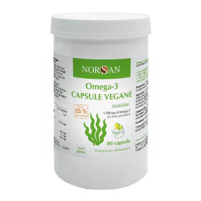 Norsan omega 3 vegano 80 capsule Norsan omega 3 vegano 80 capsule