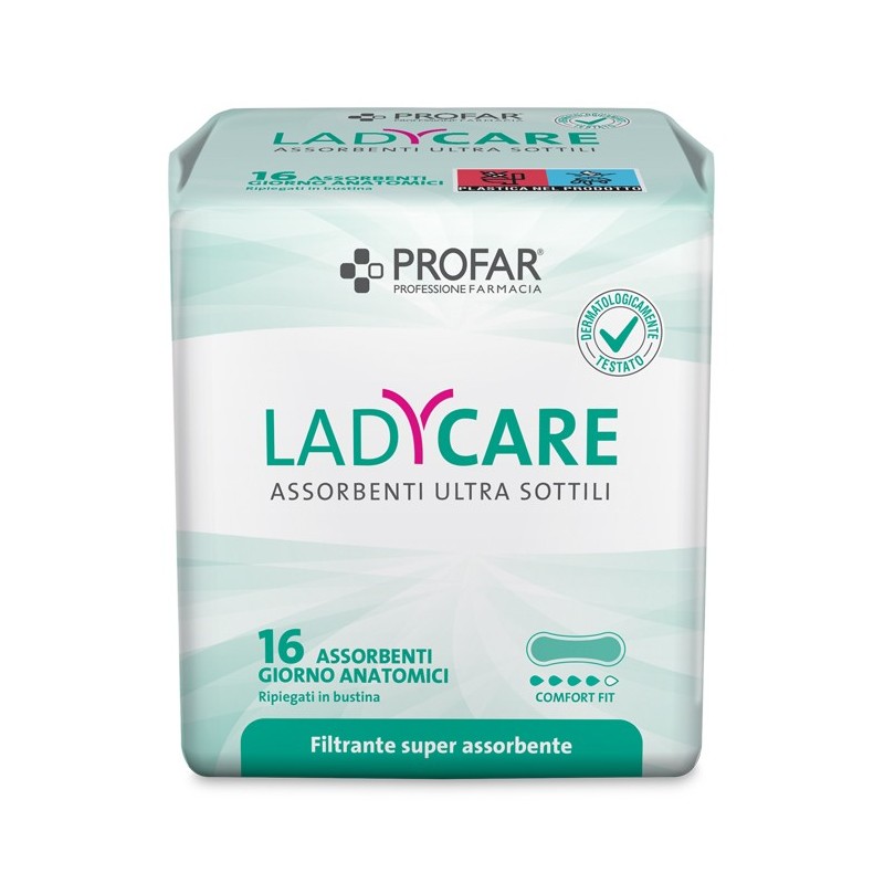Ladycare assorbenti giorno anatomici 16 pezzi profar Ladycare assorbenti giorno anatomici 16 pezzi profar