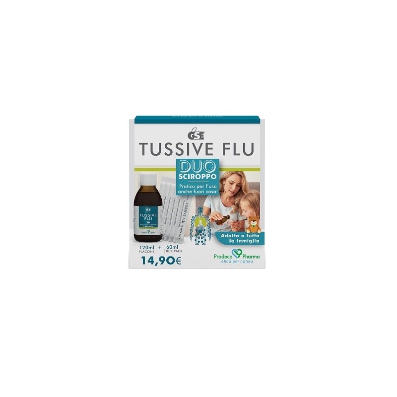 Gse tussive flu duo flacone+6 stick pack monodose