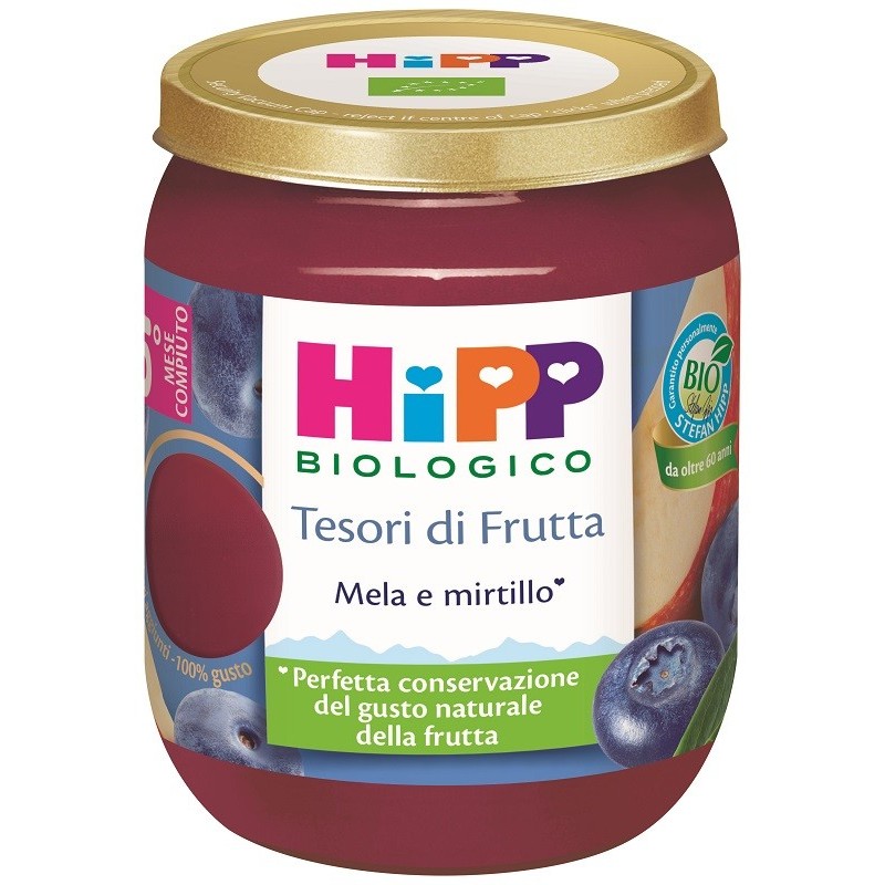Hipp tesori frutta mela mirtillo 160 g Hipp tesori frutta mela mirtillo 160 g