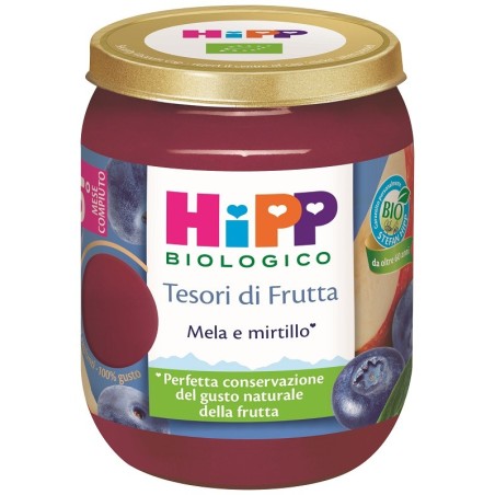 Hipp tesori frutta mela mirtillo 160 g Hipp tesori frutta mela mirtillo 160 g