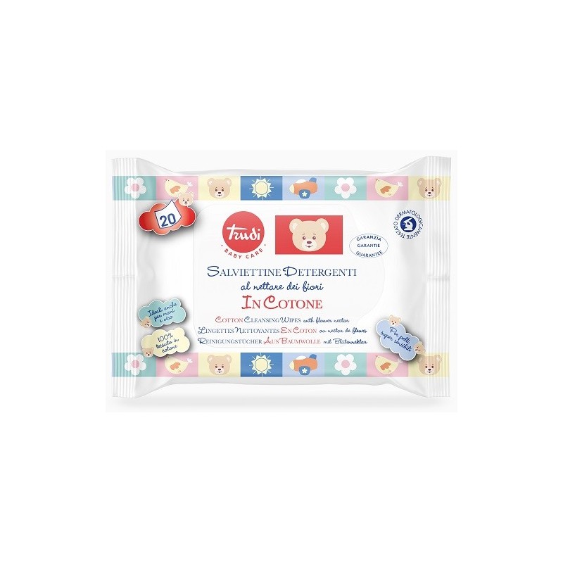 Trudi baby care salviette cotone 20 pezzi Trudi baby care salviette cotone 20 pezzi