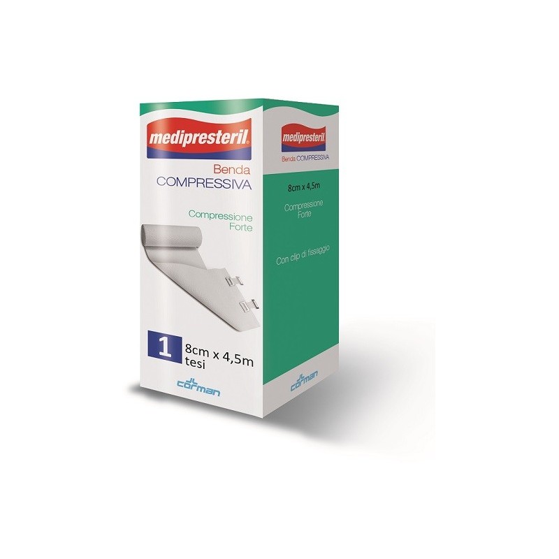 Benda medipresteril compressione forte m4,5x8cm tesi