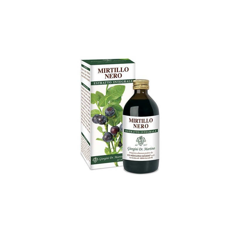 Mirtillo nero estratto integrale 200 ml Mirtillo nero estratto integrale 200 ml