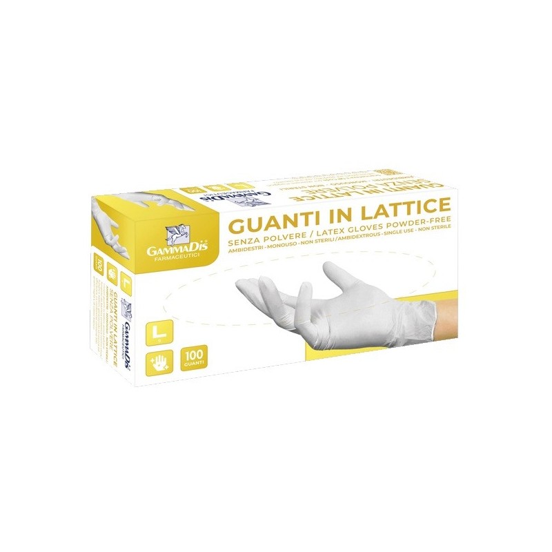 Guanti lattice con polvere medium 100 pezzi