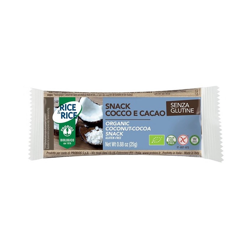 Rice&rice snack cocco cacao 25 g Rice&rice snack cocco cacao 25 g
