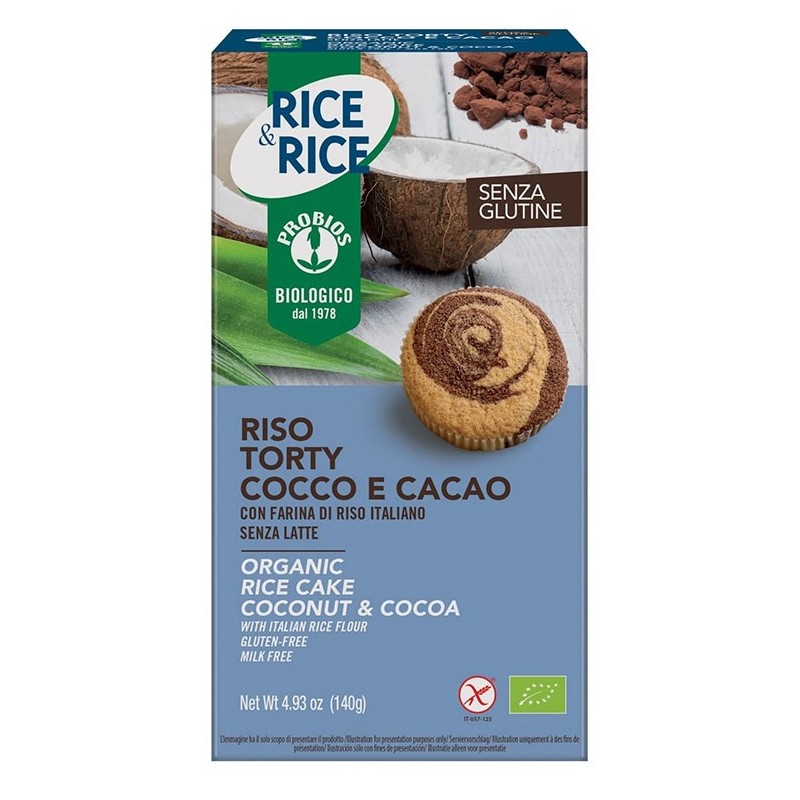 Probios riso torty cocco cacao 140 g