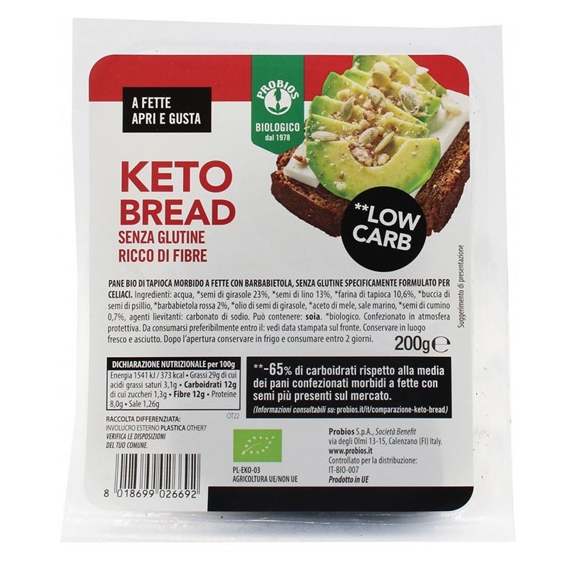 Probios keto bread senza glutine 200 g