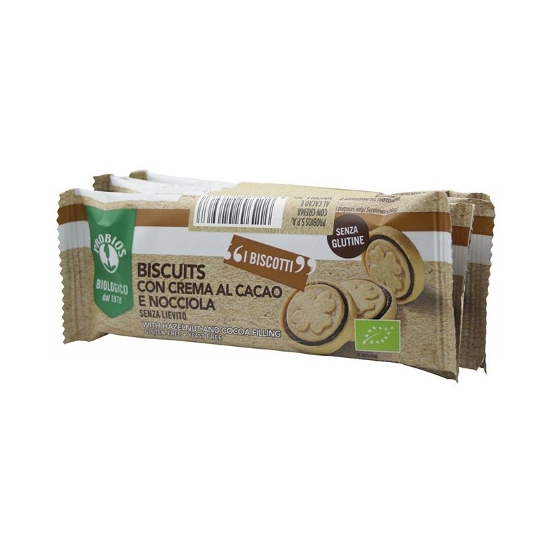 Probios biscuits crema cacao nocciola 4 pezzi da 24 g