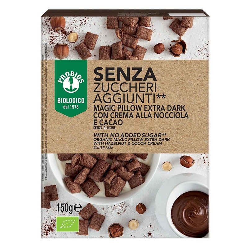 Probios magic pillow extra dark senza zuccheri aggiunti 150g