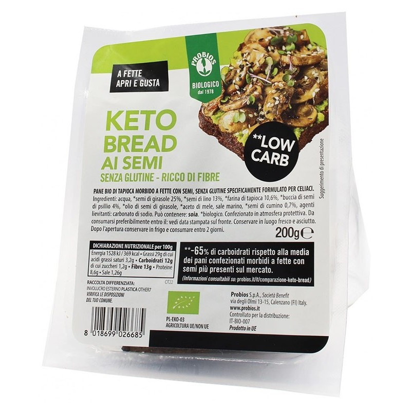 Probios keto bread con semi senza glutine 200 g