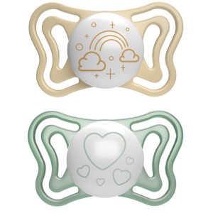 Chicco succhietto light lumi silicone 2-6m 2 pezzi