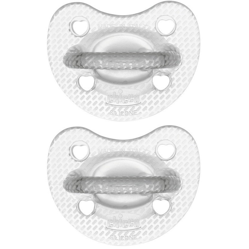 Chicco gommotto silicone crystal 6-16 mesi 2 pezzi