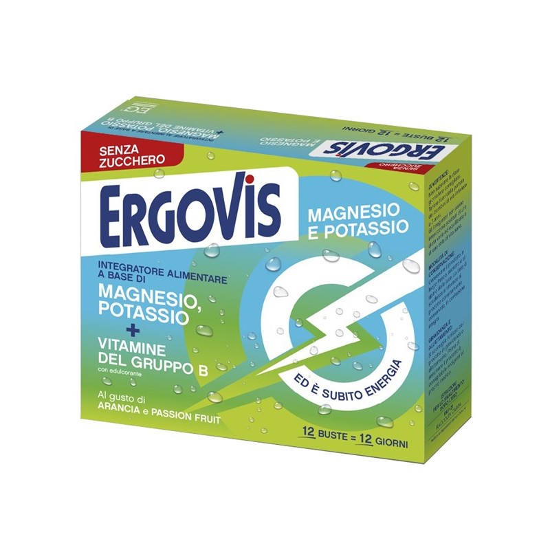 Ergovis mg+k vitamine b senza zucchero 12 bustine Ergovis mg+k vitamine b senza zucchero 12 bustine
