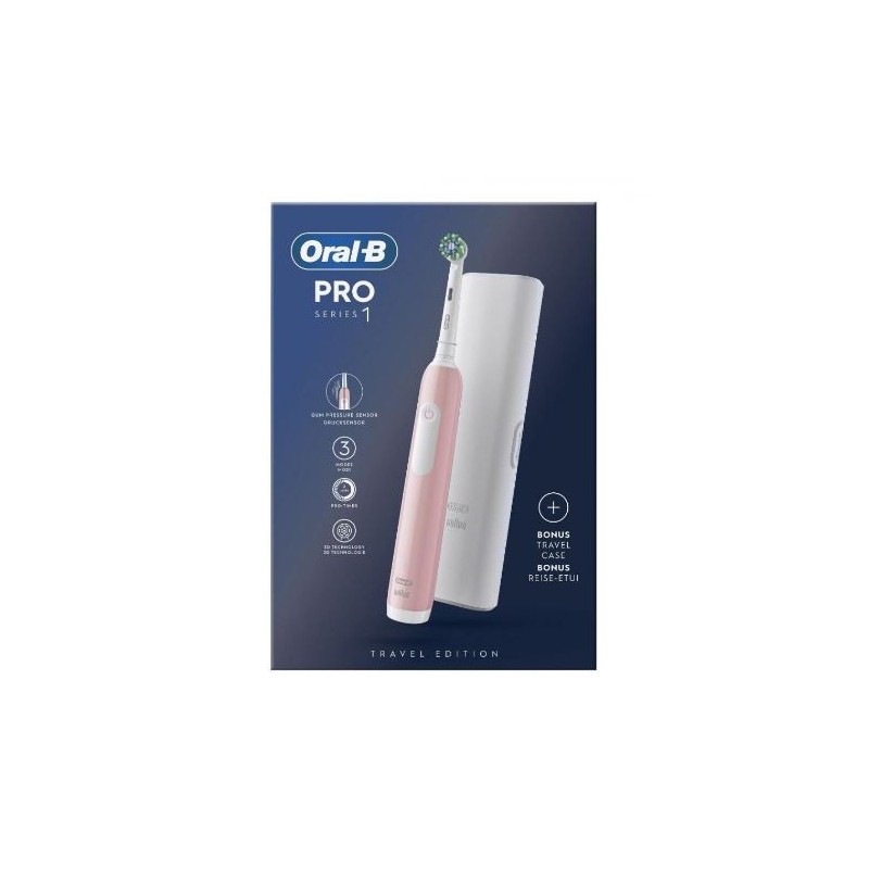 Oralb pro 1 rosa spazzolino elettrico+tc