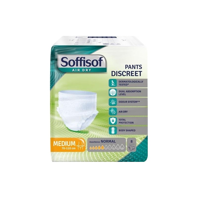 Pannolone soffisof air dry pants discreet large 7 pezzi Pannolone soffisof air dry pants discreet large 7 pezzi