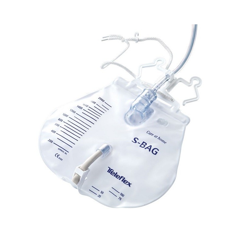 Sacca di drenaggio letto per incontinenza 2000ml in pvc convalvola di non ritorno e scarico sterile gocciolatoio filtroad aria c