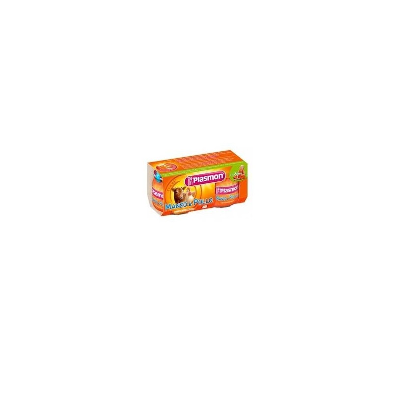 Plasmon omogeneizzato manzo/pollo 80 g x 2 pezzi